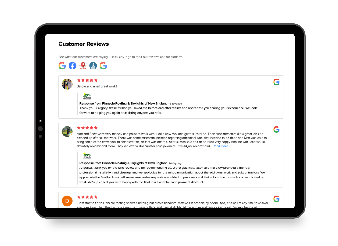 Job Site Page Reviews