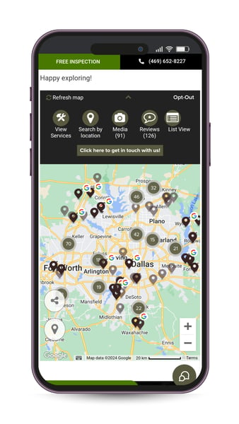 PMI - Mobile Phone - Roofing Map Example