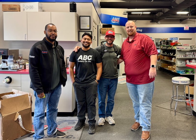 PMIs Steve Spence at an ABC Supply branch hanging out with the team