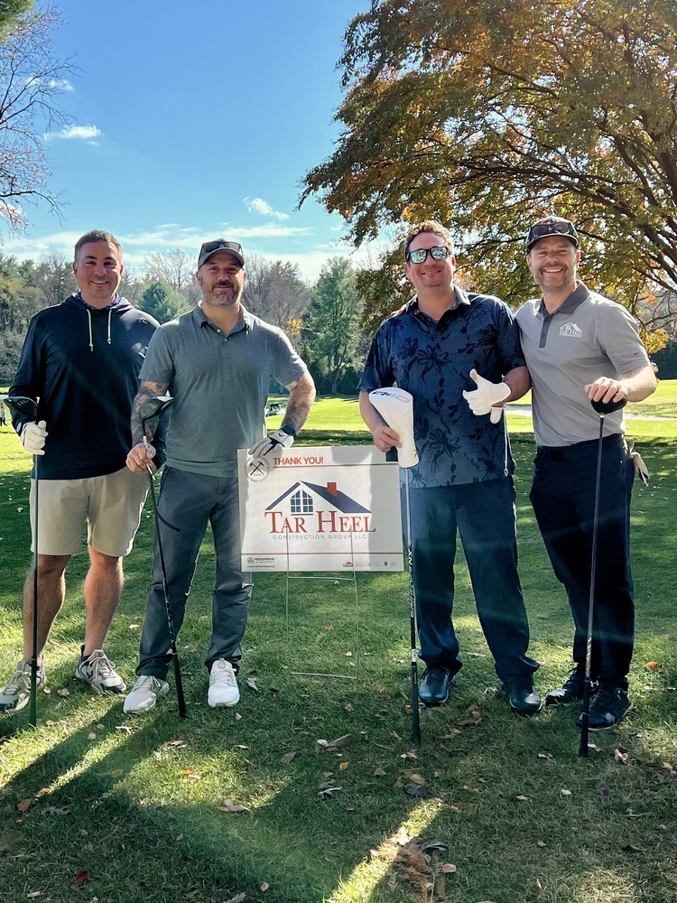 The Tar Heel team at the Swing Fore Recovery Golf Tournament for Roofers in Recovery.
