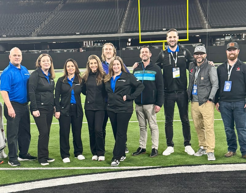 Two members of Project Map It with the CertainTeed team